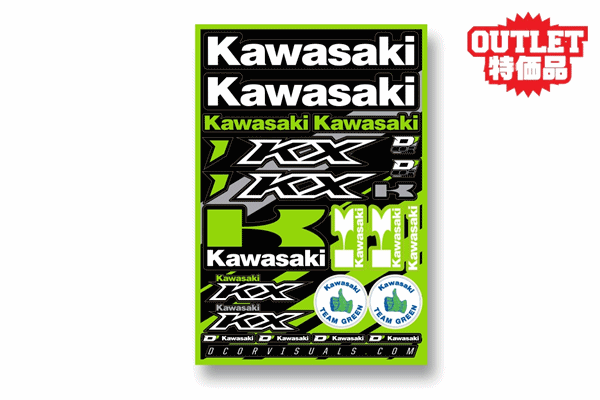 【アウトレット】DCOR ステッカーキット "KAWASAKI KXF"【40-20-100】 【アウトレット】DCOR ステッカーキット "KAWASAKI KXF"【40-20-100】